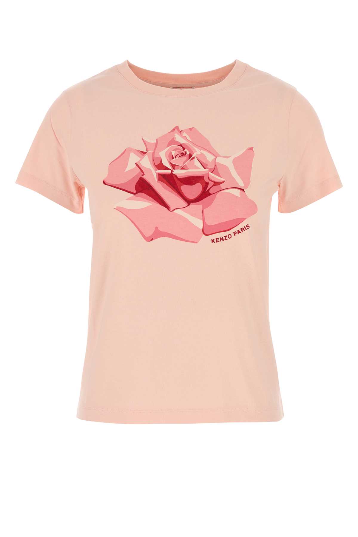 Shop Kenzo Pink Cotton T-shirt In Fadedpink