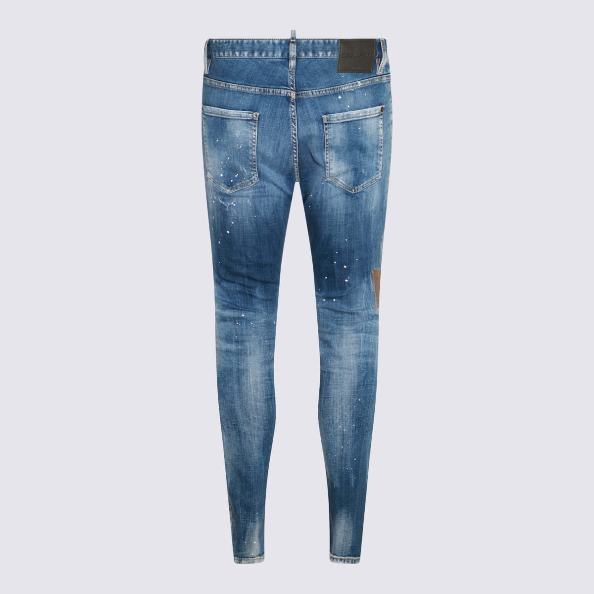 Shop Dsquared2 Navy Cotton Jeans In Navyblue