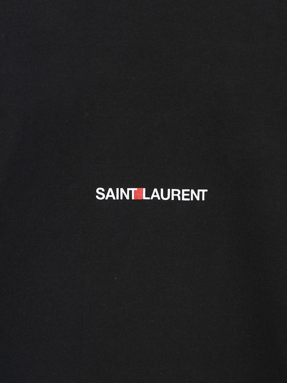 Saint Laurent Logo Print T-shirt In Black