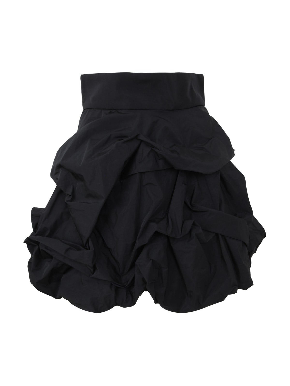 Emporio Armani Taffeta Balloon Skirt In Black