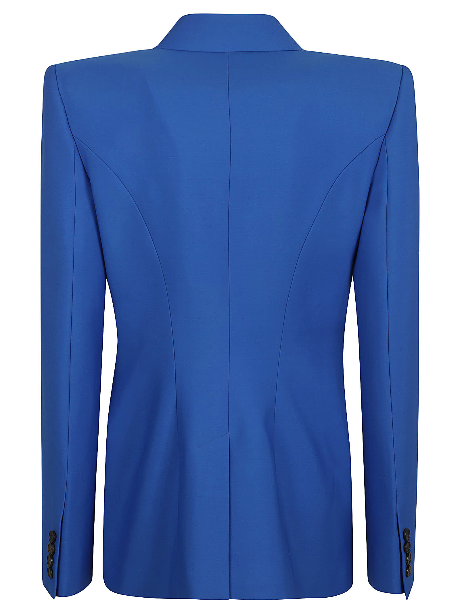 Shop Alexander Mcqueen Double-breasted Blazer In Galactic Blue