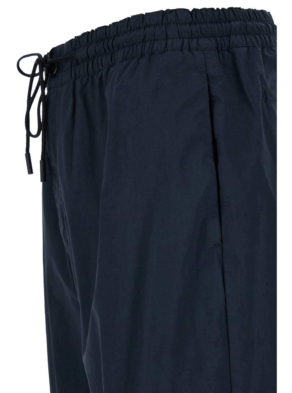 Shop Pt01 Blue Bermuda Shorts With Drawstring In Cotton Blend Man