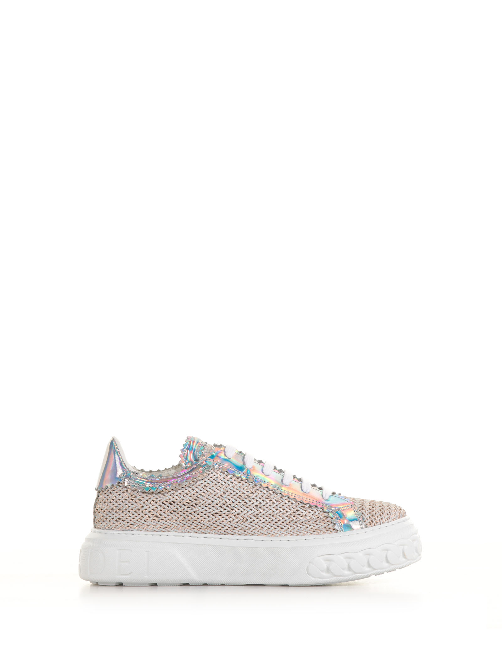 Casadei Off-road Sneaker In Woven Leather