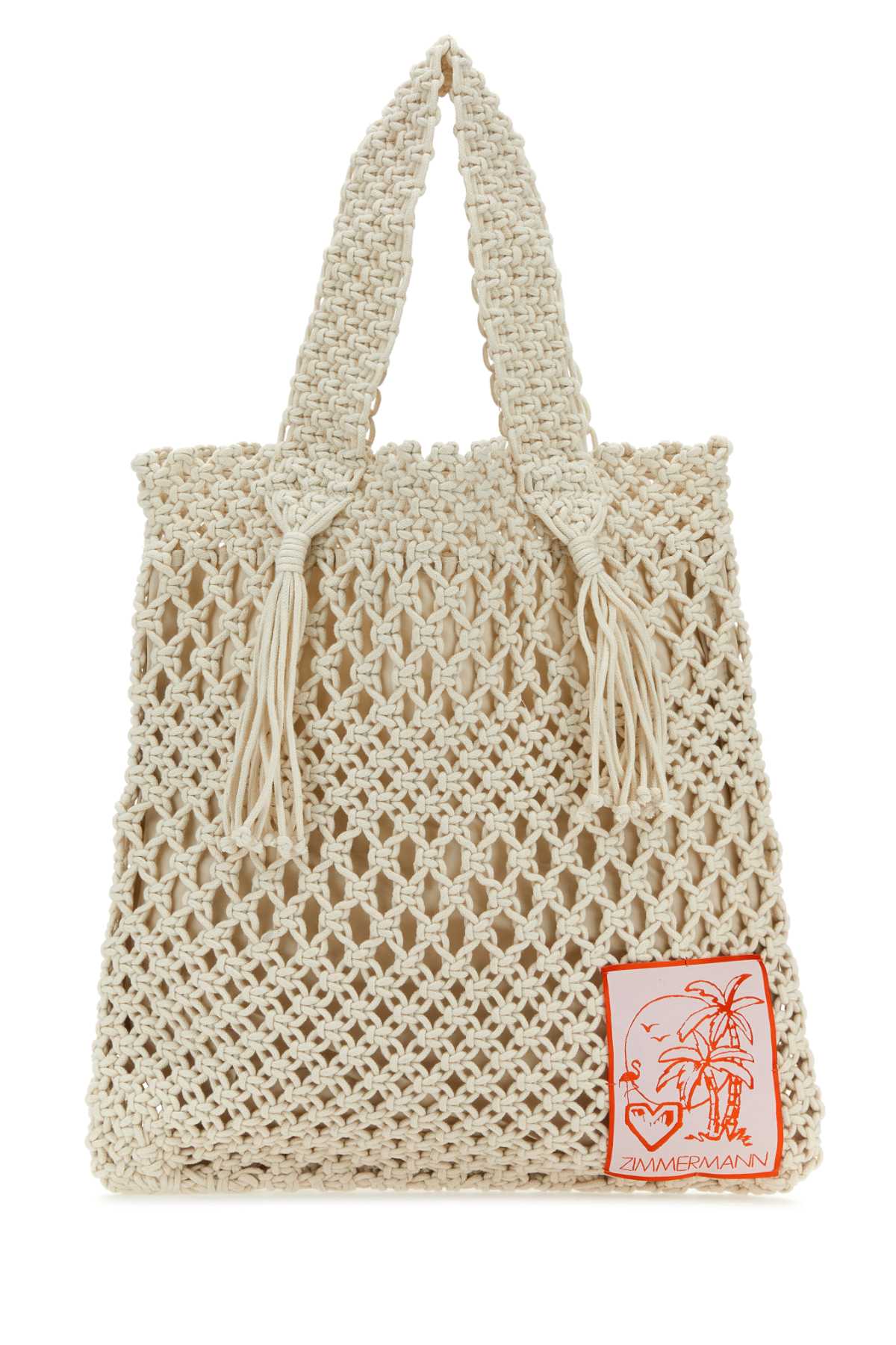 Ivory Crochet Shopping Bag
