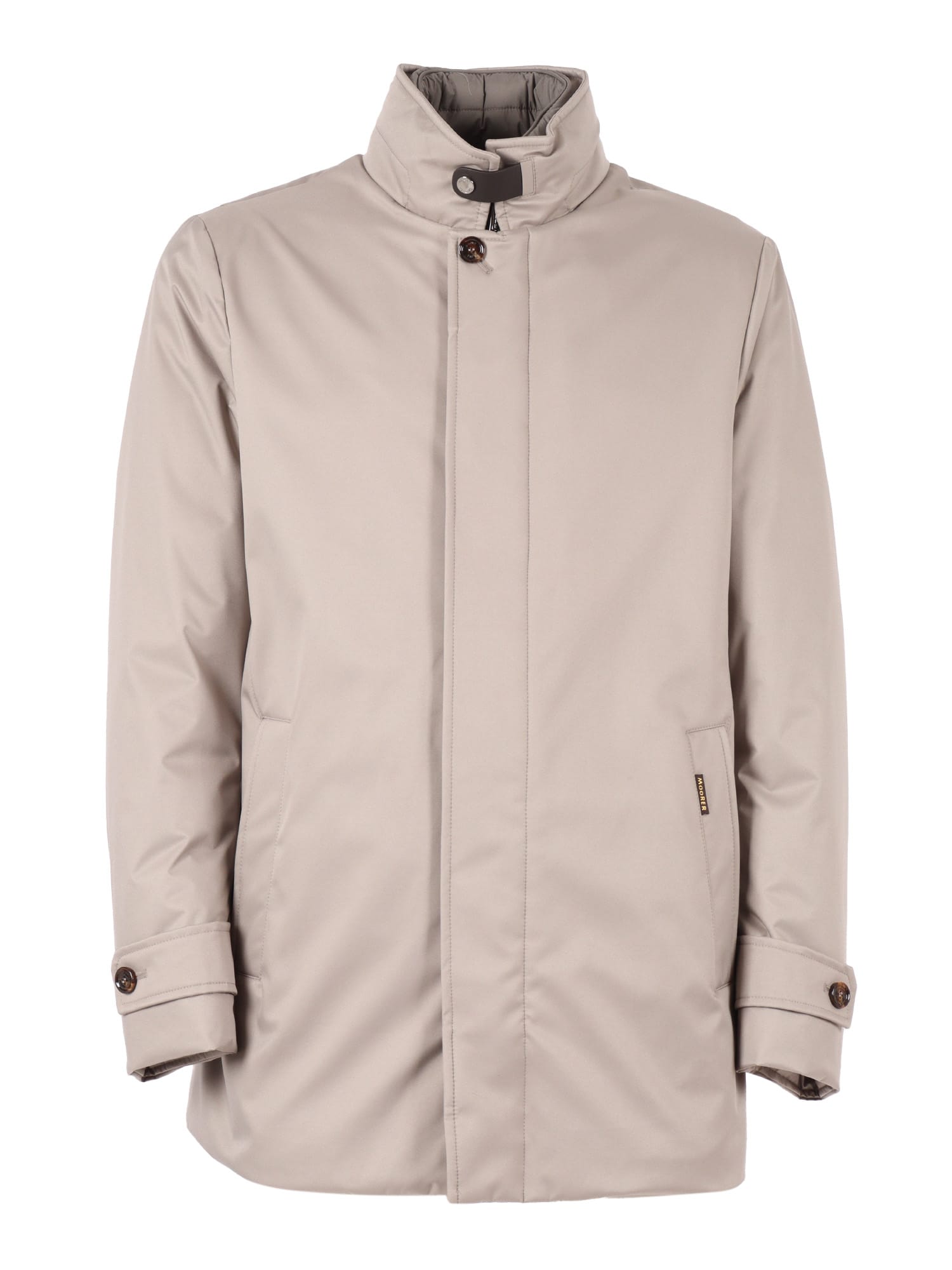 Moorer Buttoned Single-breasted Padded Jacket In Pink