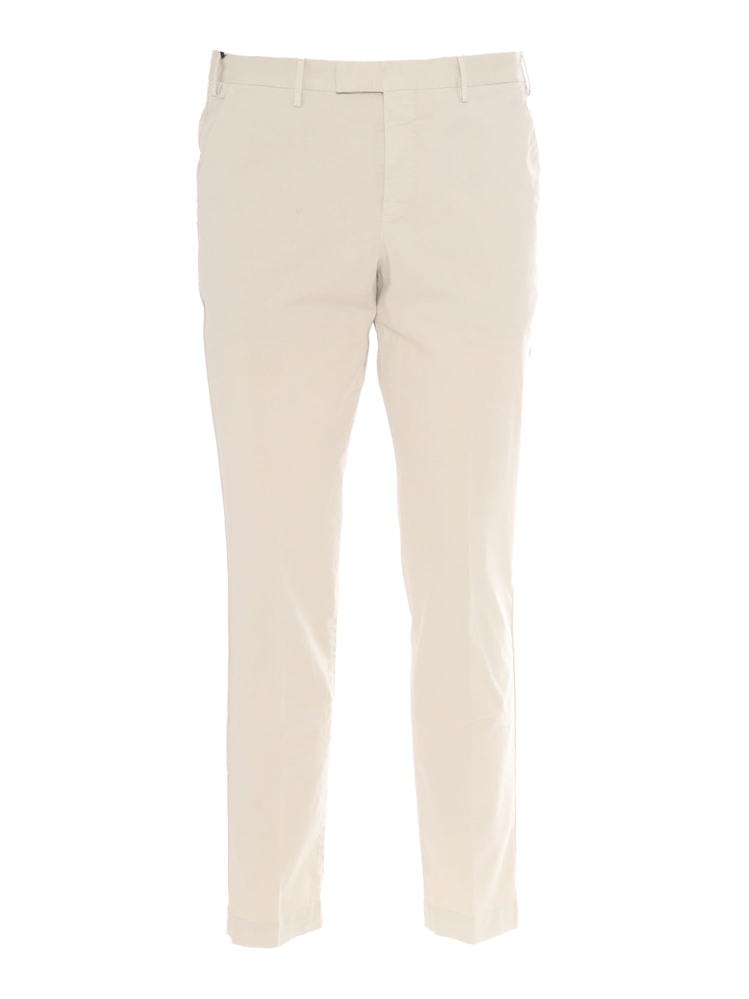 Pt Torino Cuffed Cargo Cotton Trousers In Beige