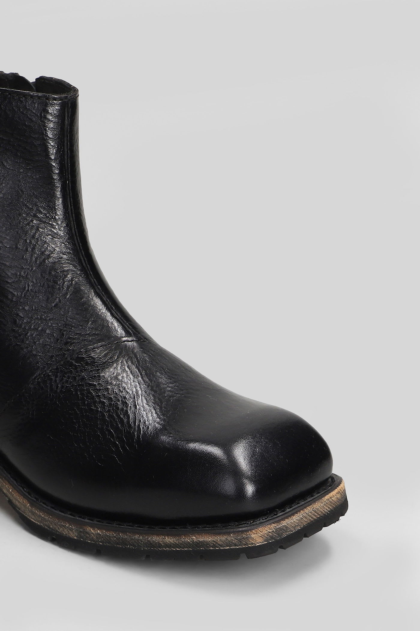 Our Legacy Engine Boot Ankle Boots In Black Leather In Black