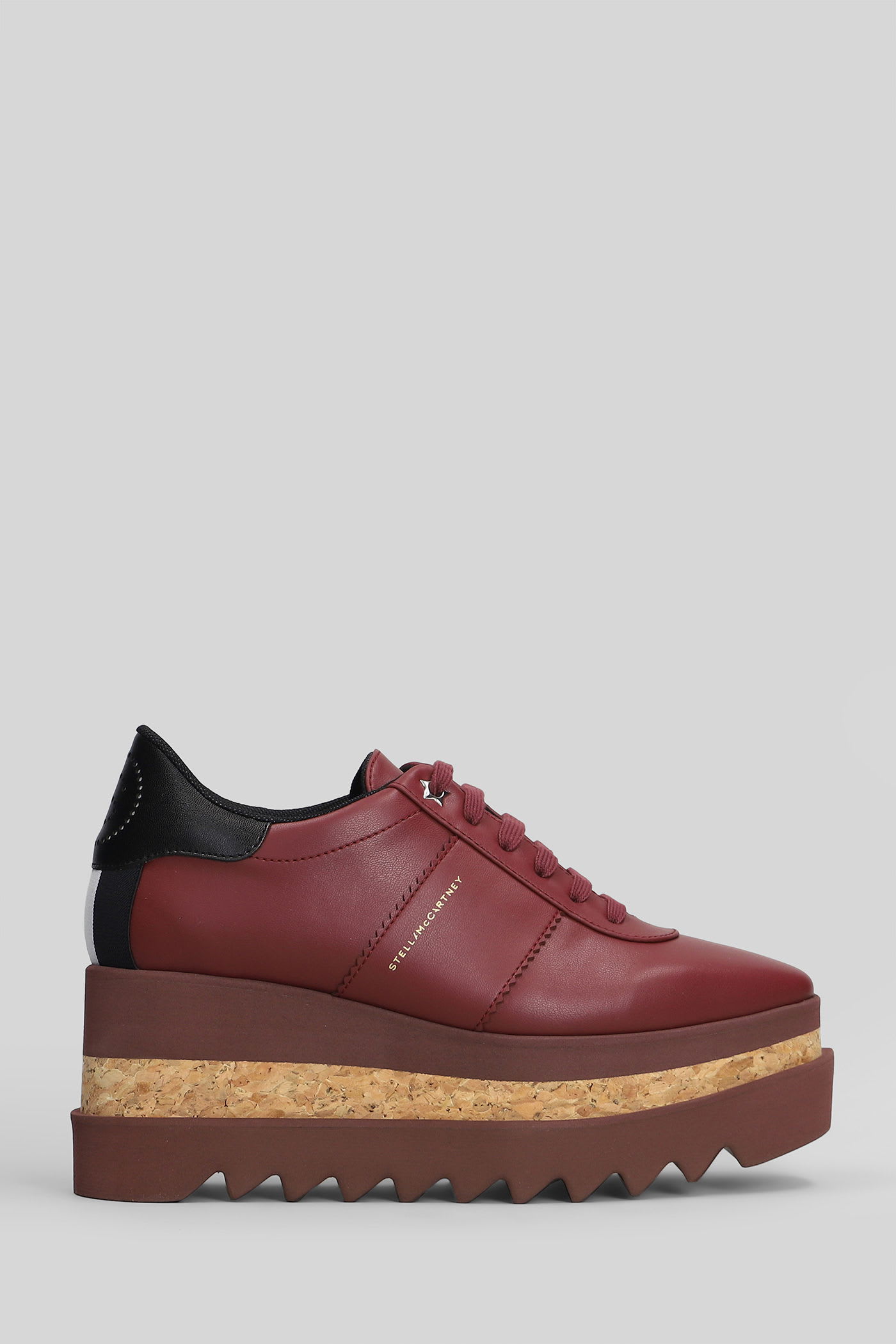 Stella Mccartney Sneakelyse Sneakers In Bordeaux Polyuretan In Burgundy