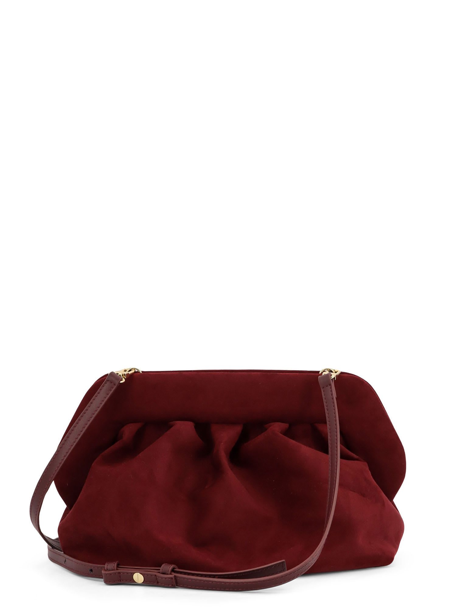 Themoirè Bios Suede Shoulder Bag In Red