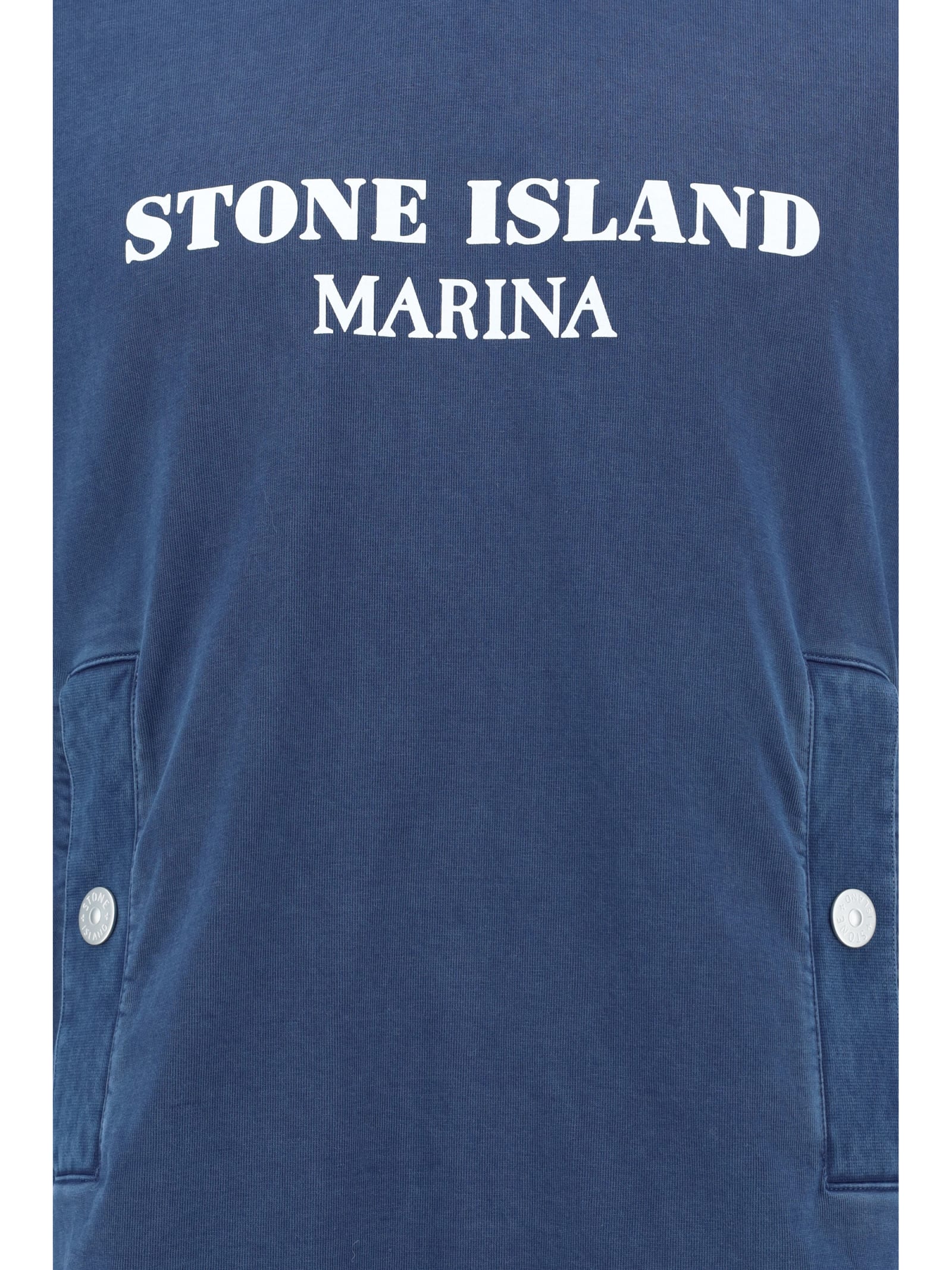 Shop Stone Island Logo Print Hoodie