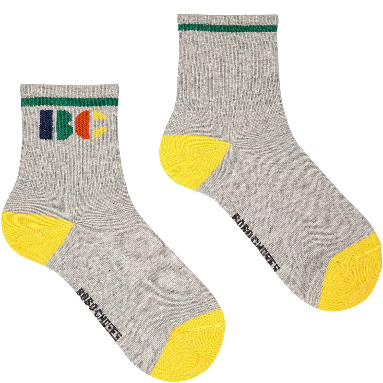 Bobo Choses Grey Socks For Kids With Logo