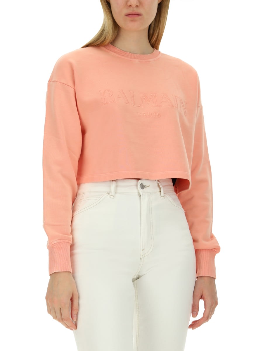 Balmain Sweatshirt In Pink