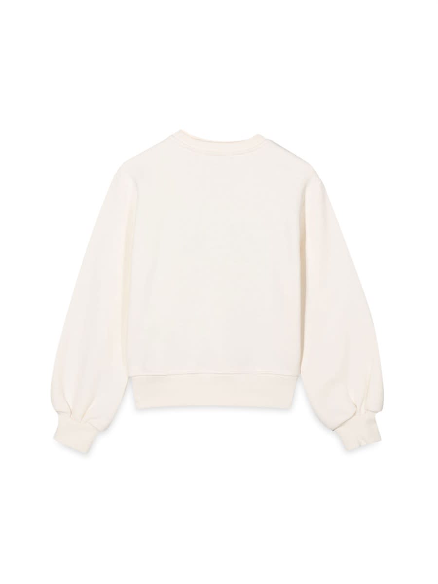Msgm Crewneck Sweatshirt In Ivory