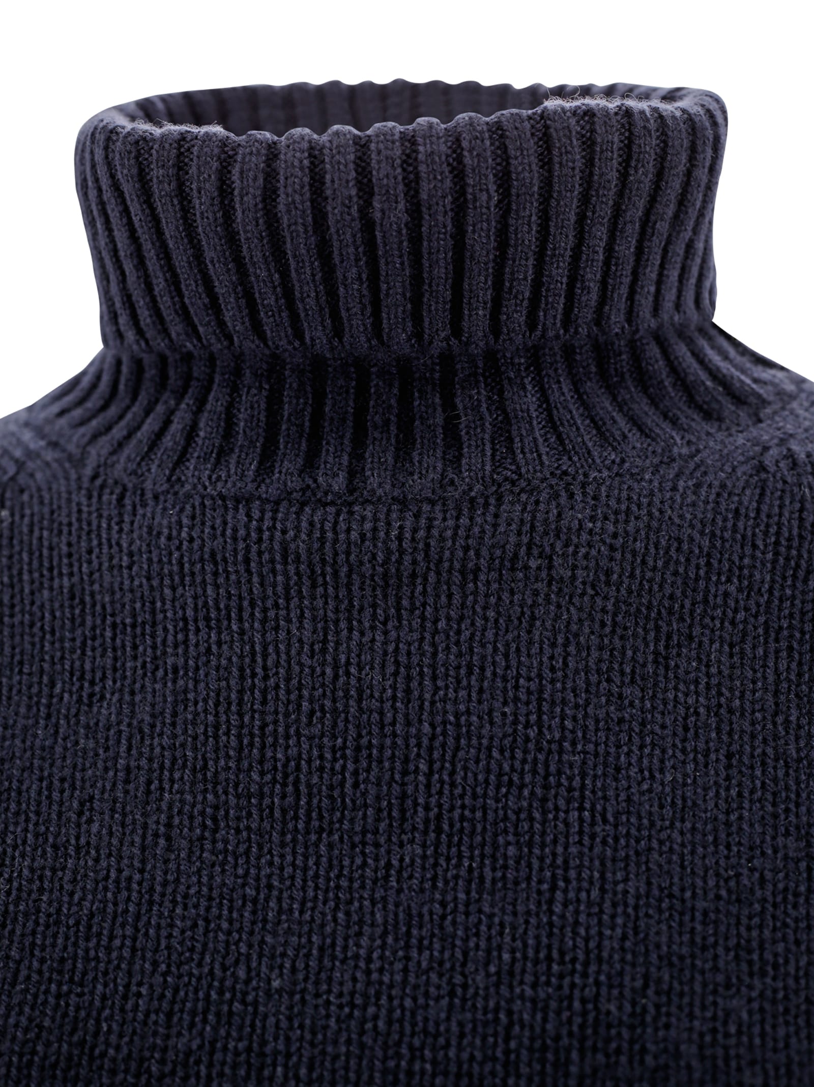 Shop Be You Sweatshirt With Ribbed Turtleneck In Blue