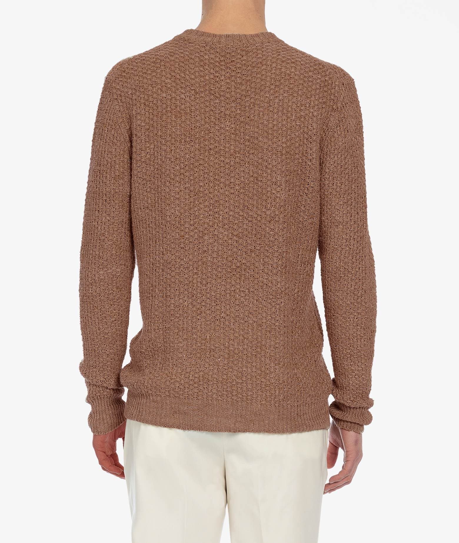 Larusmiani Cable Knit Sweater Col Du Pillon Sweater In Brown