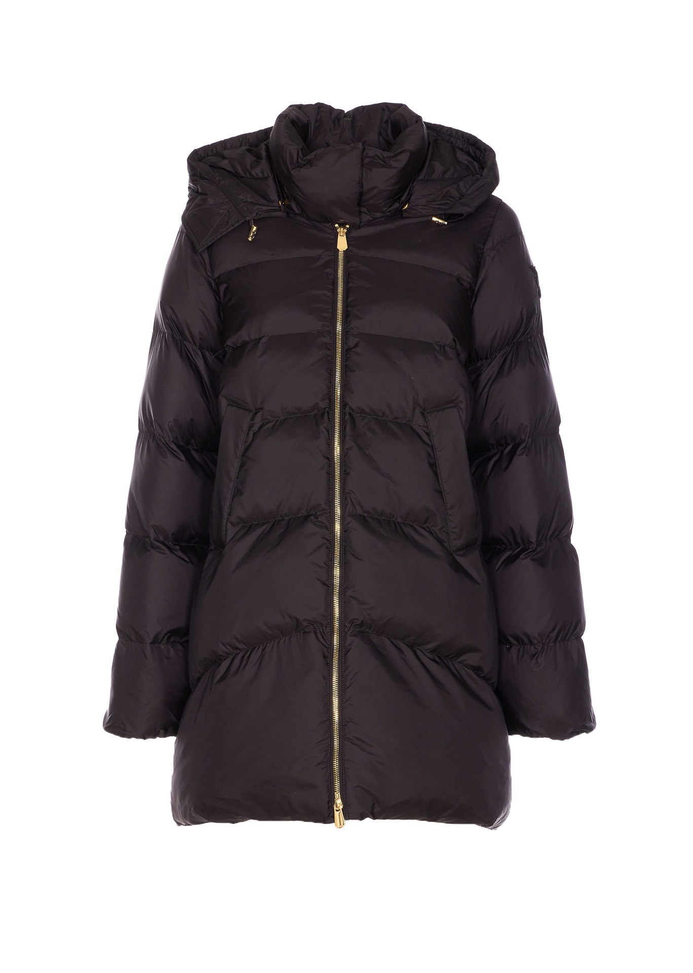 Pinko Padded Removable-hood Coat In Black