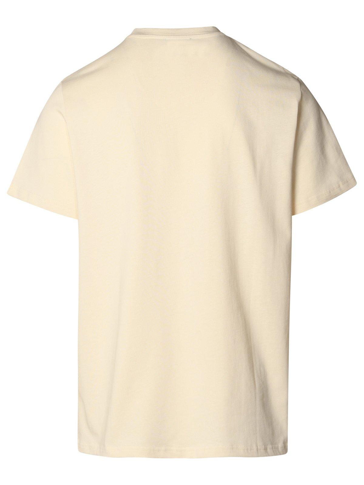 Shop Apc Raymond T-shirt In Blanc Casse Bleu