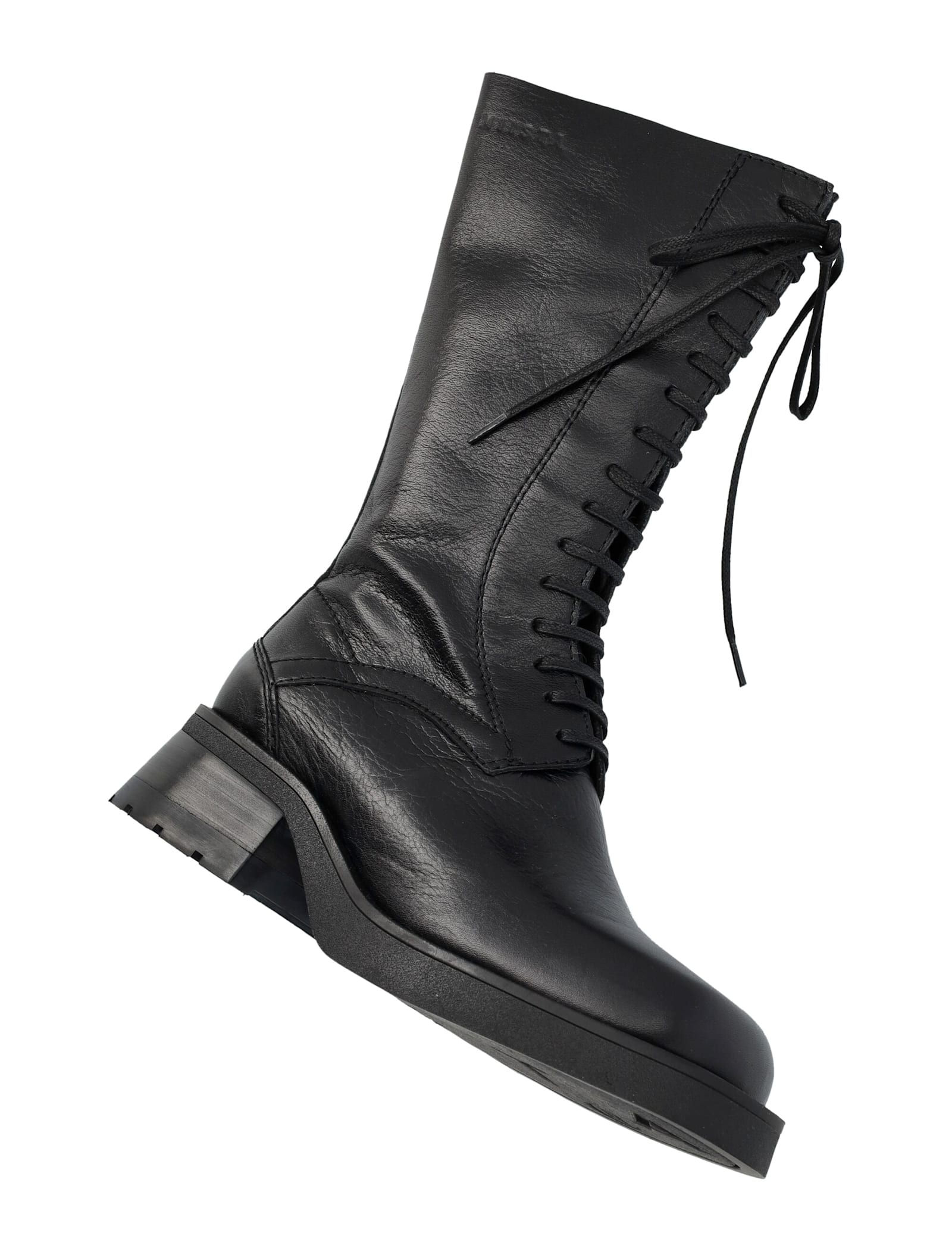 Miista Vel Lace-up Leather Boots Black In Black