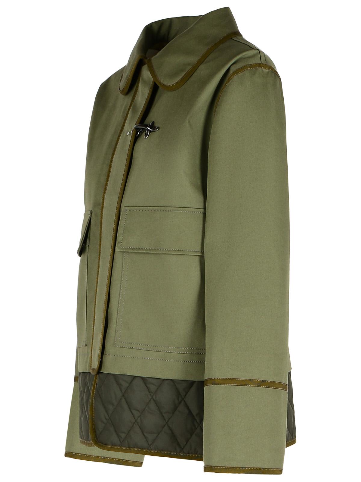 Fay Green Cotton Blend Jacket In Green