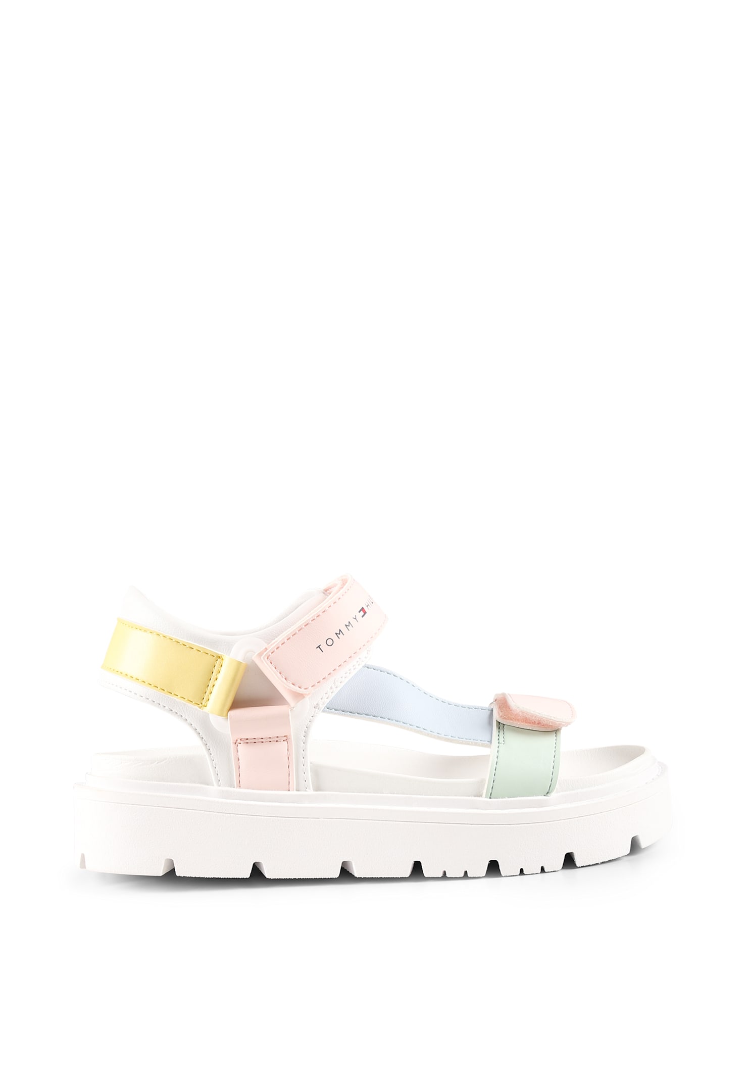 Shop Tommy Hilfiger Multicolor Sandals For Girl With Logo