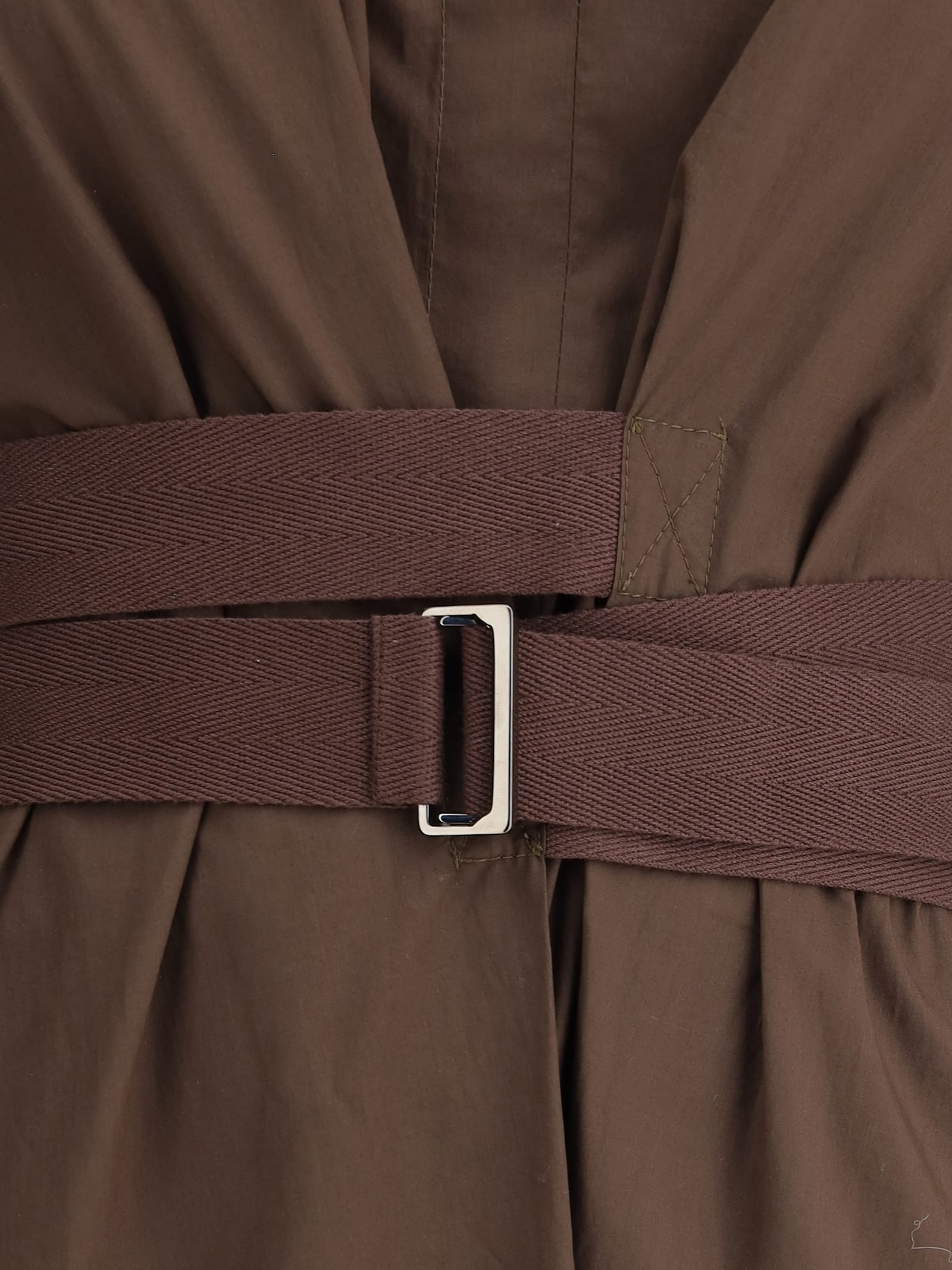 Brunello Cucinelli Short Sleeve Dress In Brown