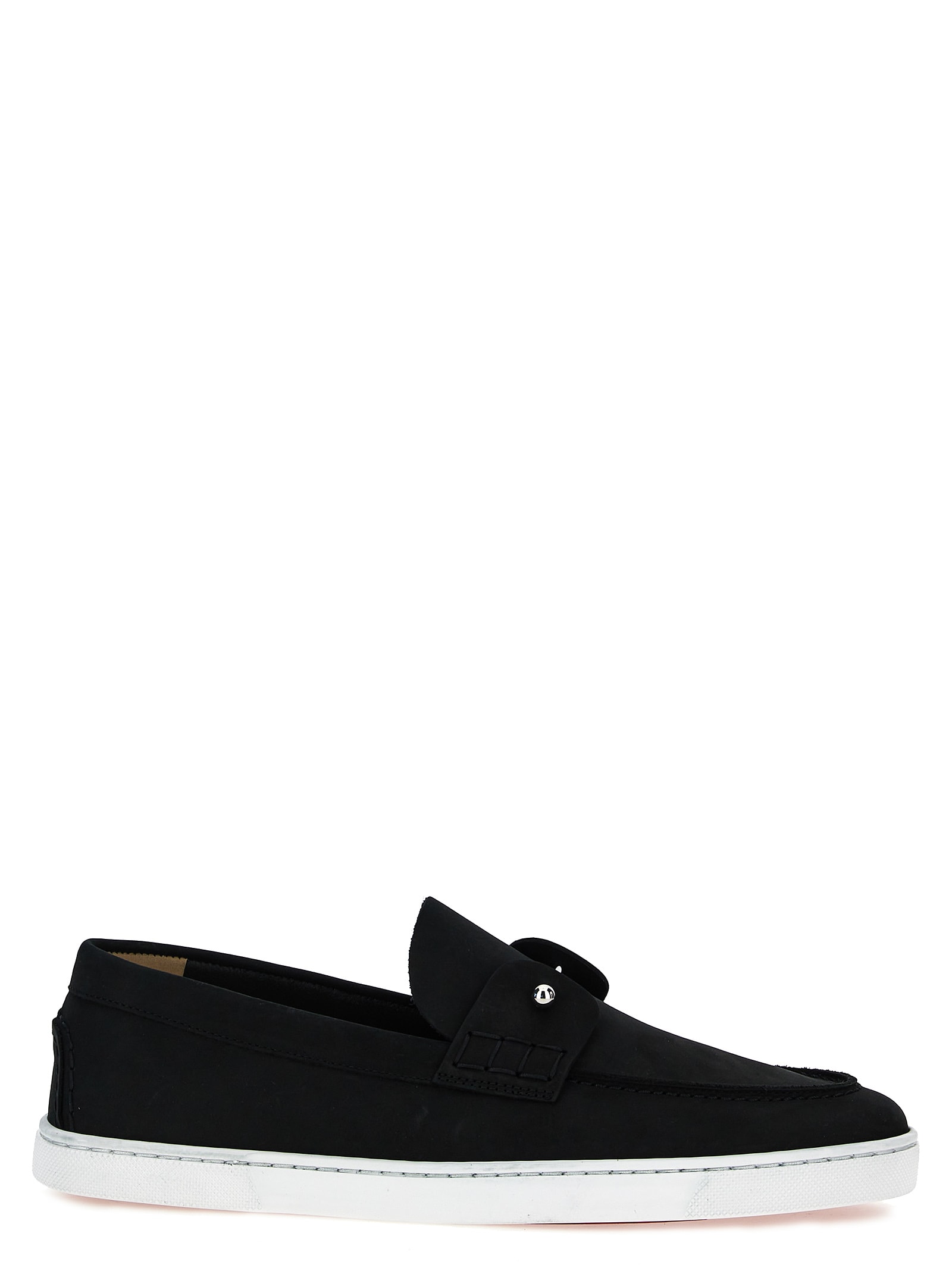 Shop Christian Louboutin Chambeliboat Flat Loafers In Black