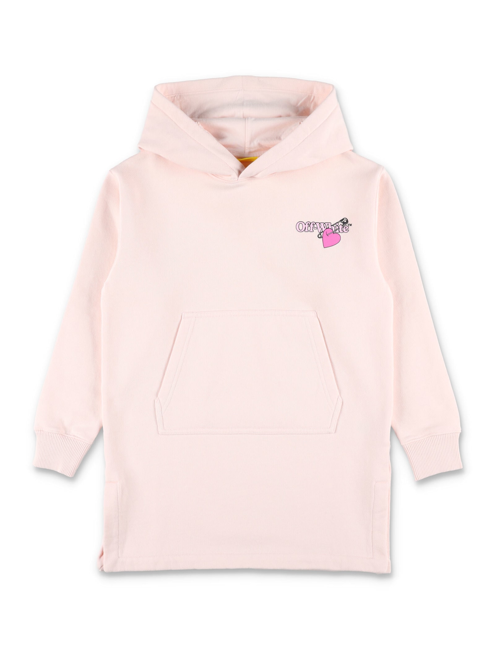 Off-white Kids Pop Heart Pink Hoodie Sweatshirt In Pink