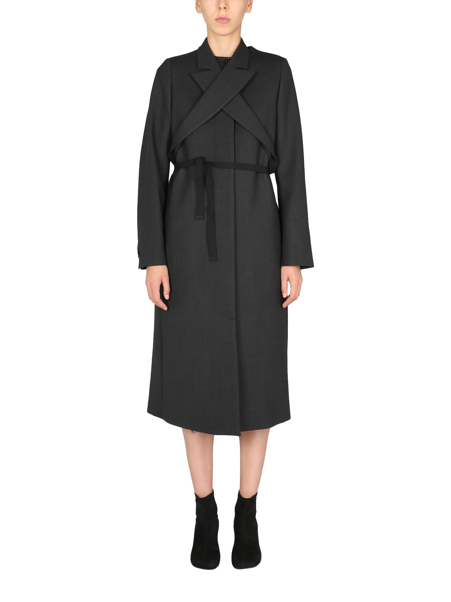 MM6 Maison Margiela Single-breasted Coat With Crossed Rever