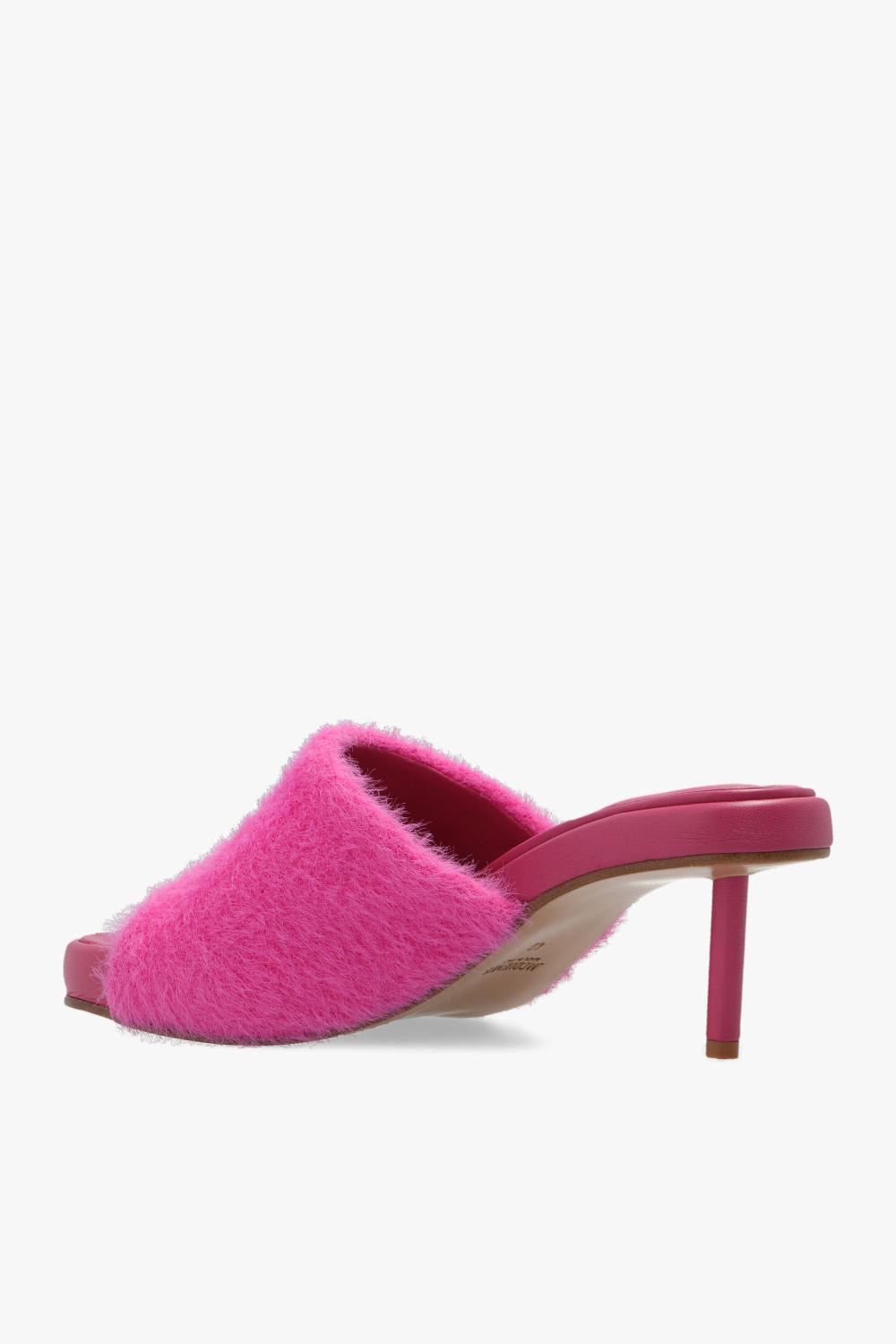 Shop Jacquemus Argilla Platform Slides In Pink