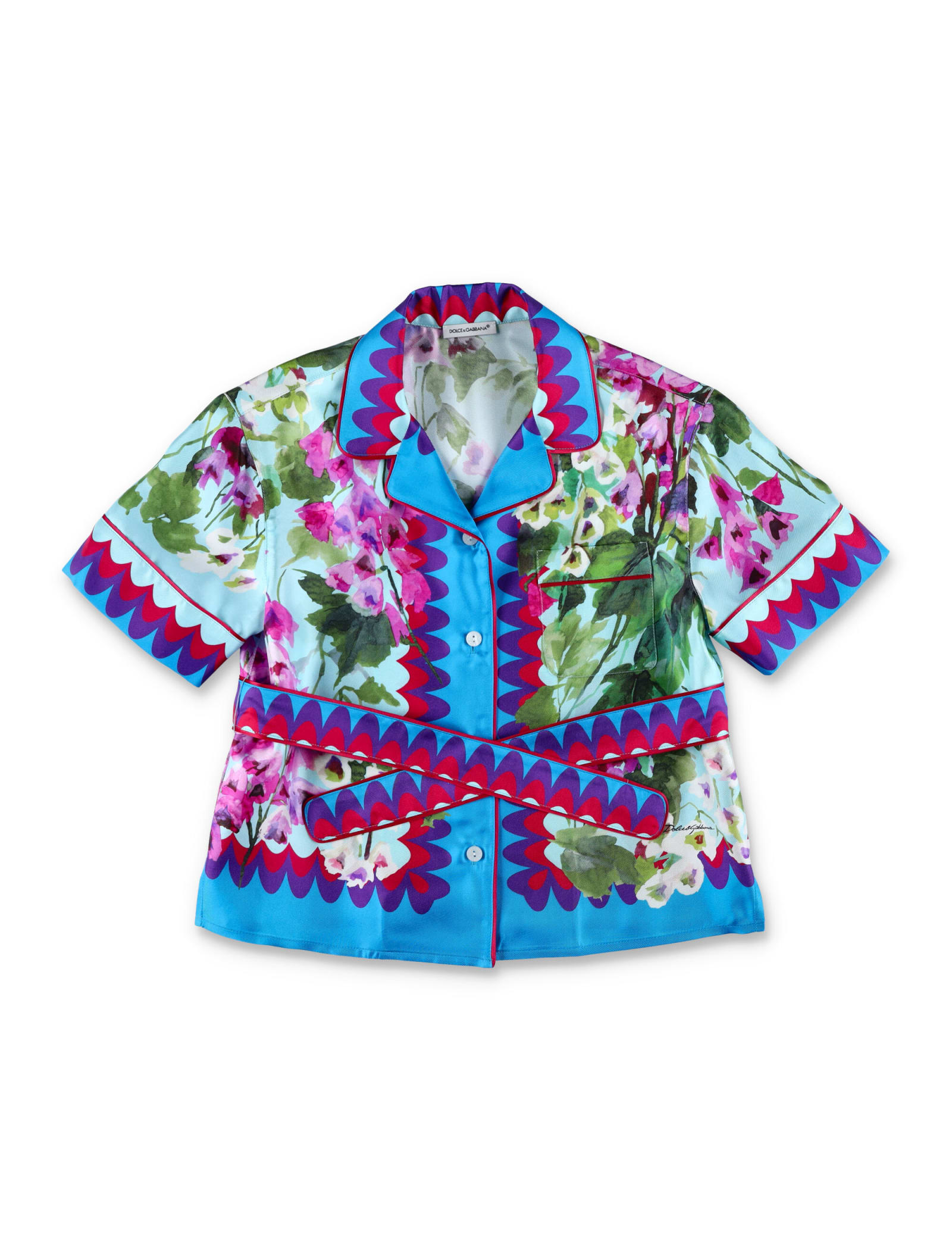 Dolce & Gabbana Bluebells Silk Shirt