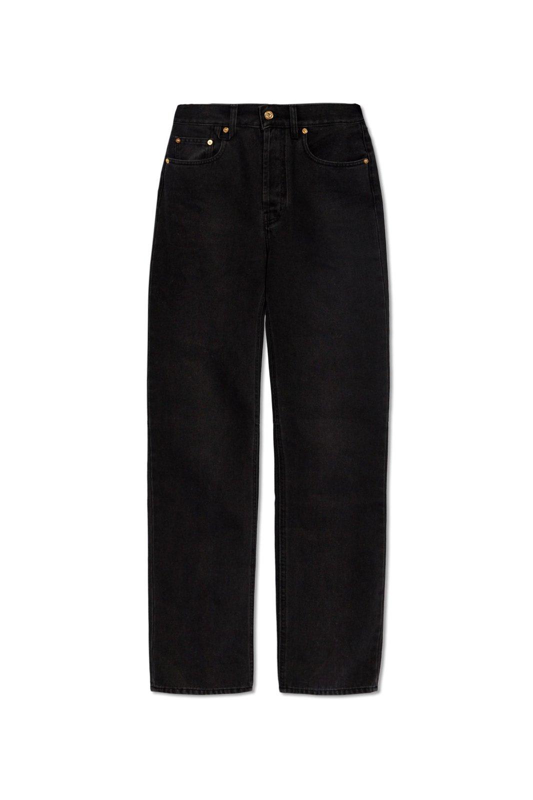 Jacquemus High Rise Straight-leg Jeans In Black