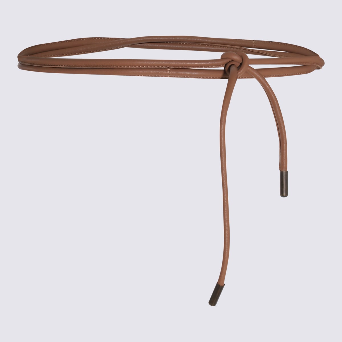 Shop Federica Tosi Camel Brown Leather Belt