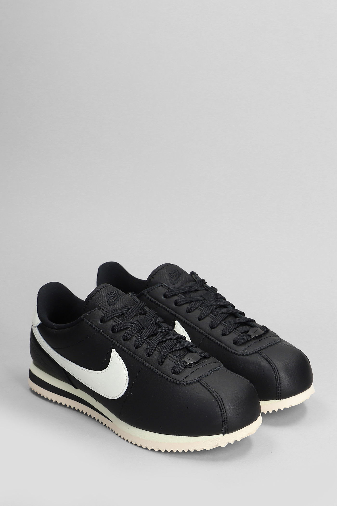 Nike Cortez 23 Premium Sneakers In Black Leather In Black