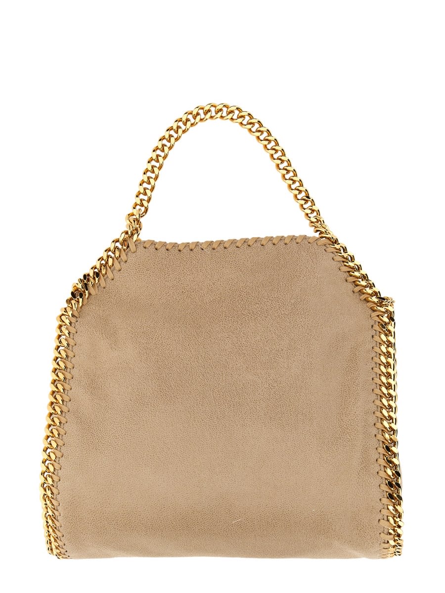 Shop Stella Mccartney Falabella Mini Tote Bag In Beige