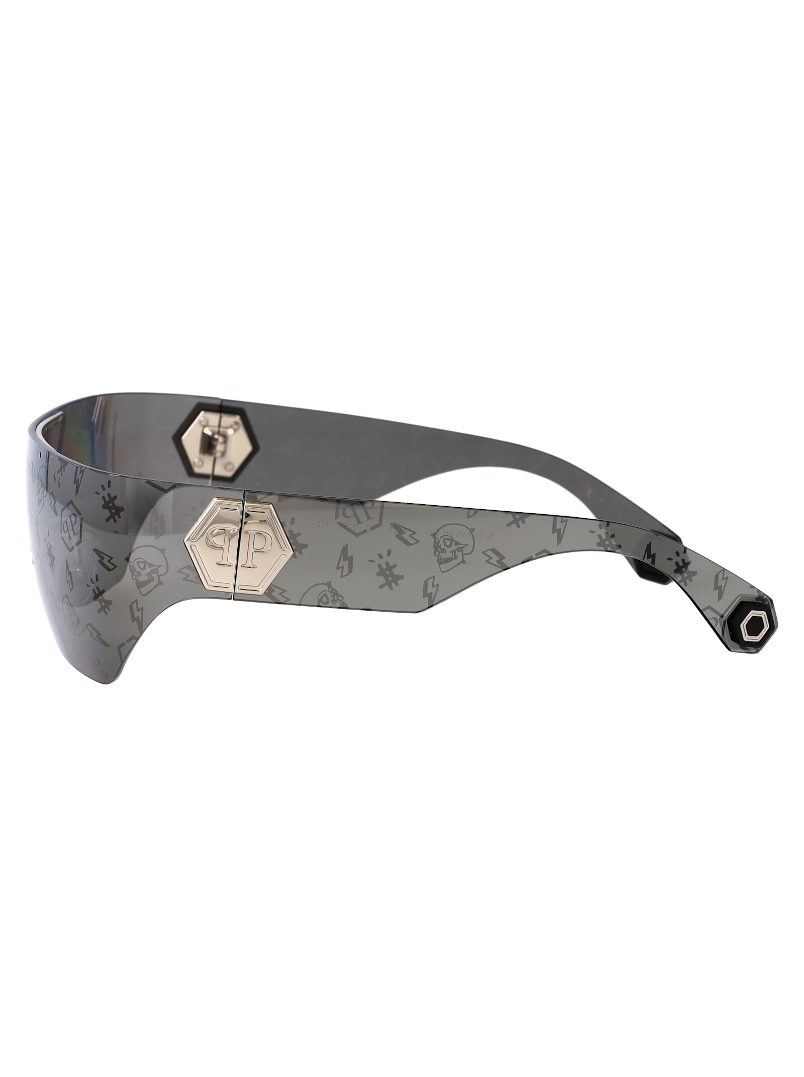 Philipp Plein Spp029m Sunglasses In 0568 Black