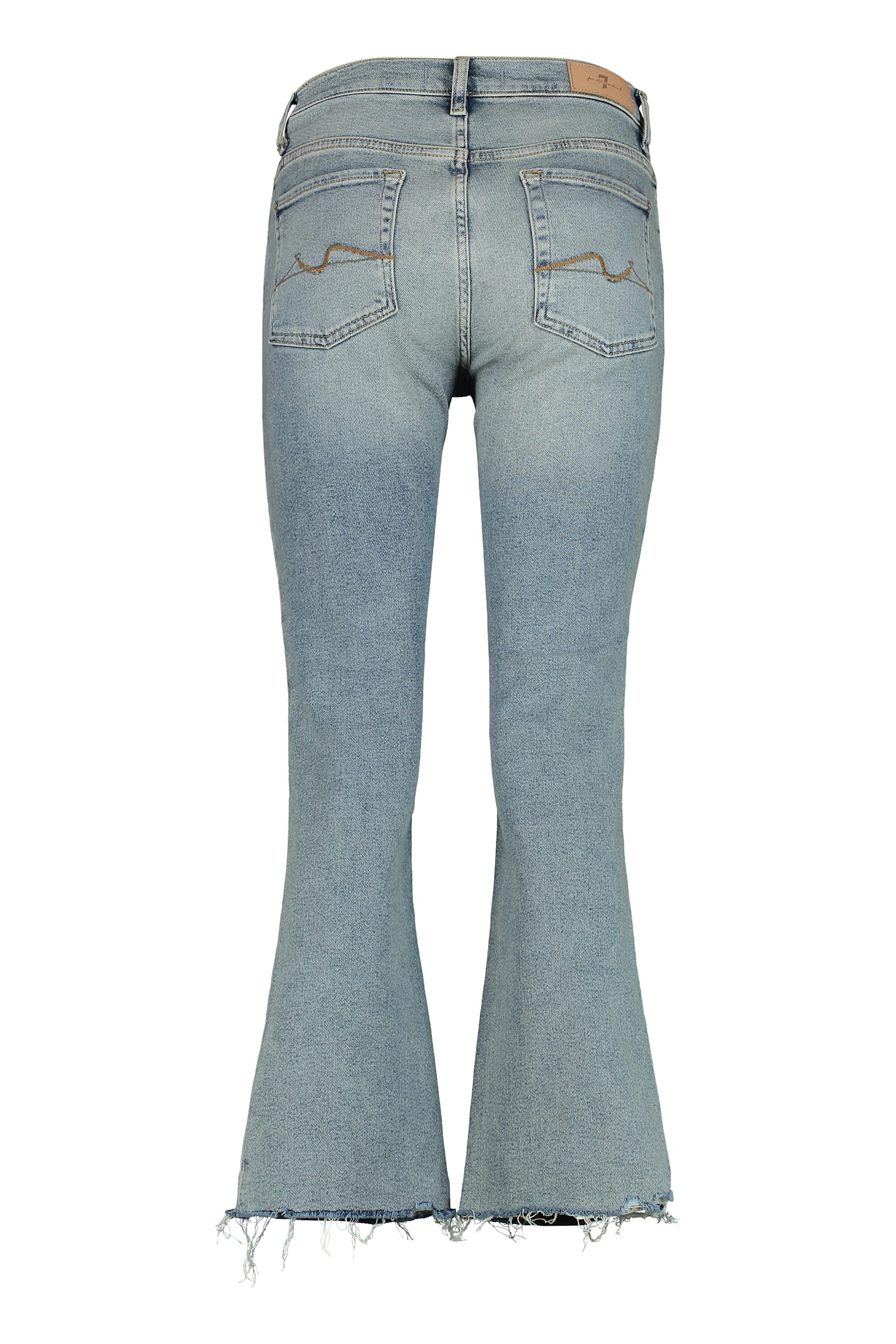 7 For All Mankind Daisy High-rise Flared Jeans In Clear Blue