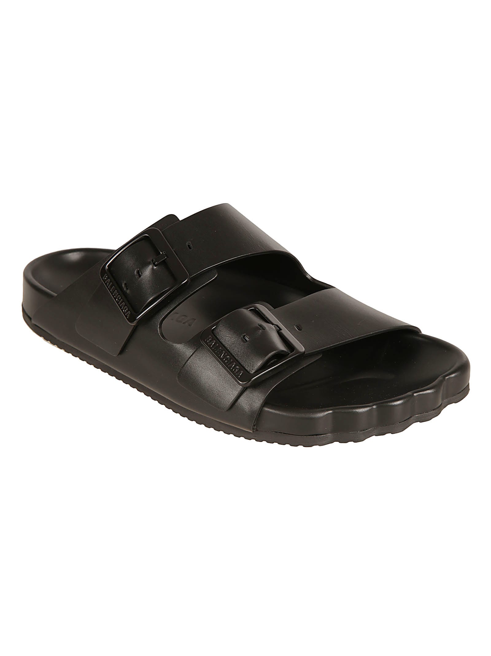 Shop Balenciaga Sunday Sandals In Black