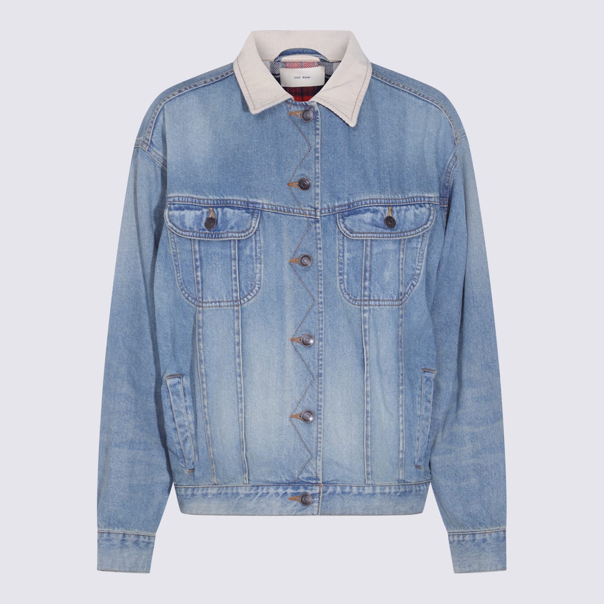 The Row Light Blue Cotton Jorelle Denim Jacket In Blue