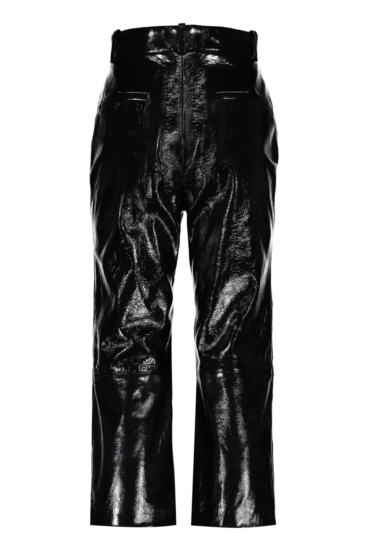 Shop Khaite Melie Leather Pants In Black