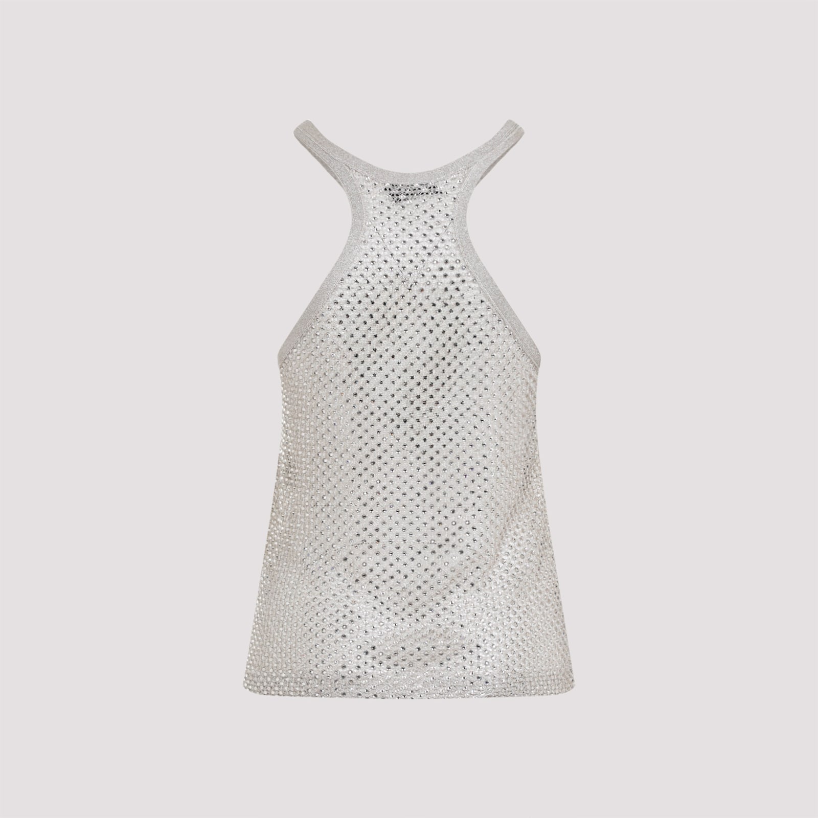 Tom Ford Lurex Knit Beige Viscose Top In Metallic