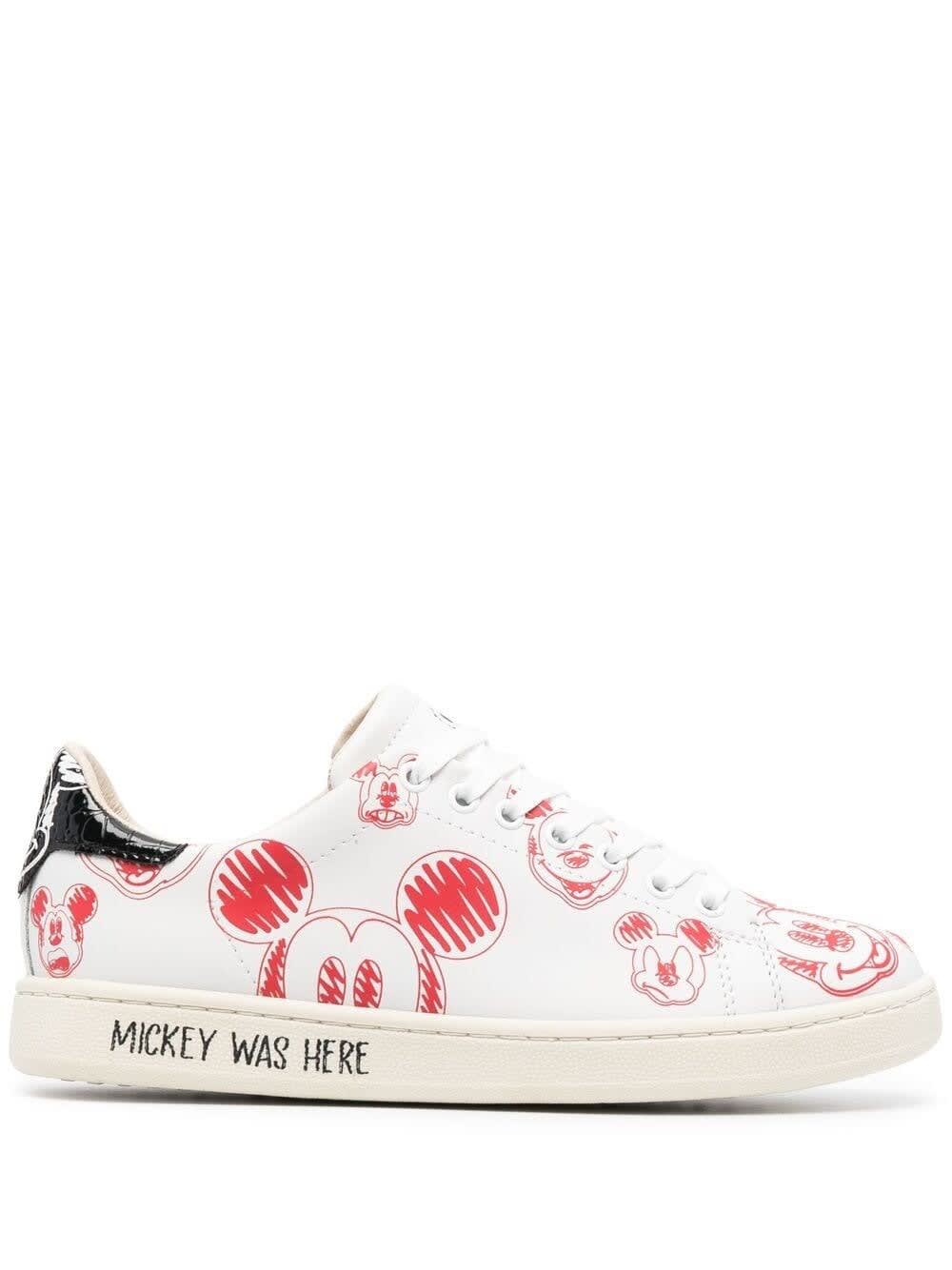 M.O.A. master of arts Mickey Mouse Leather Sneakers
