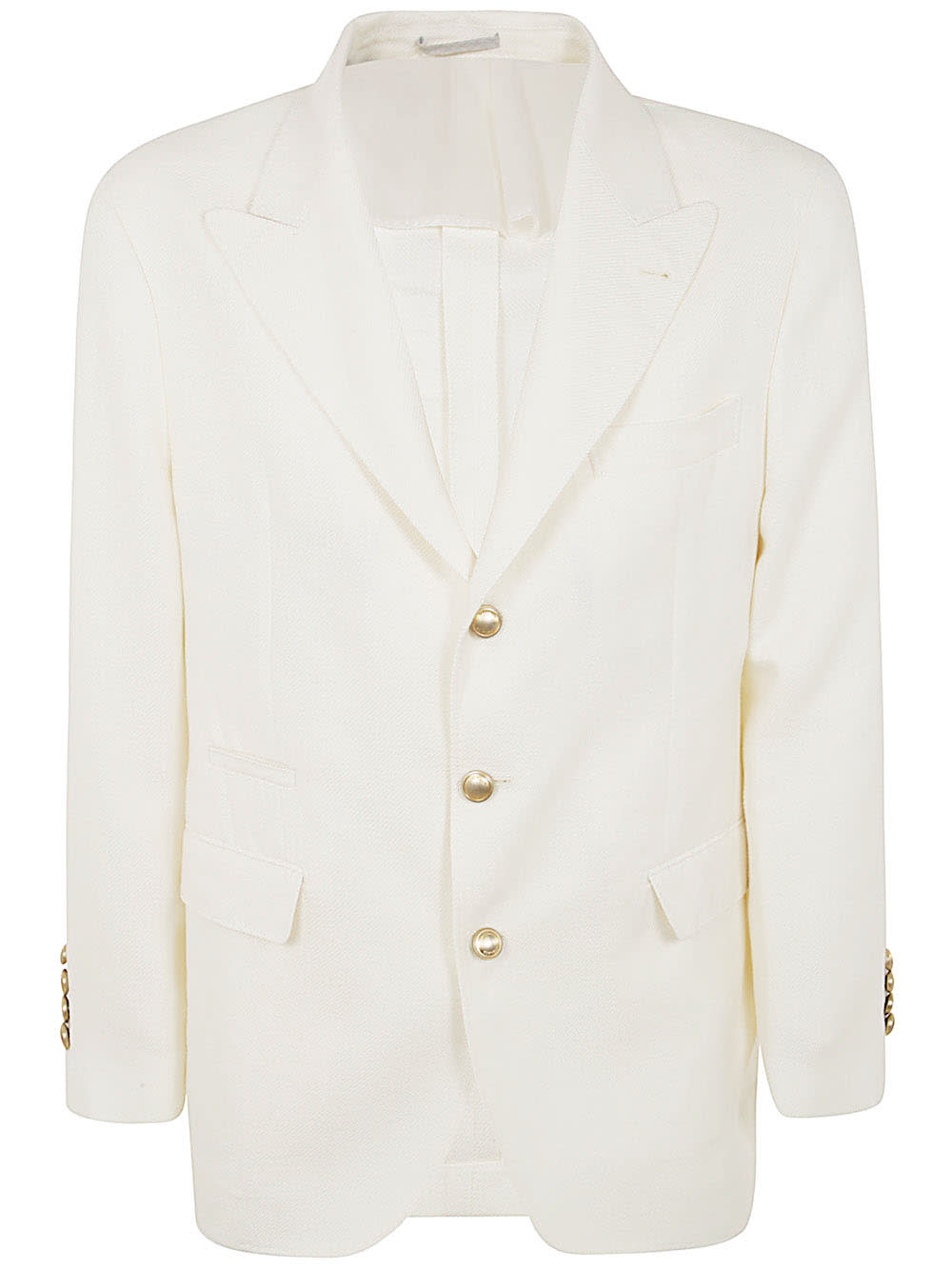 Shop Brunello Cucinelli Suit Type Jacket In Off White