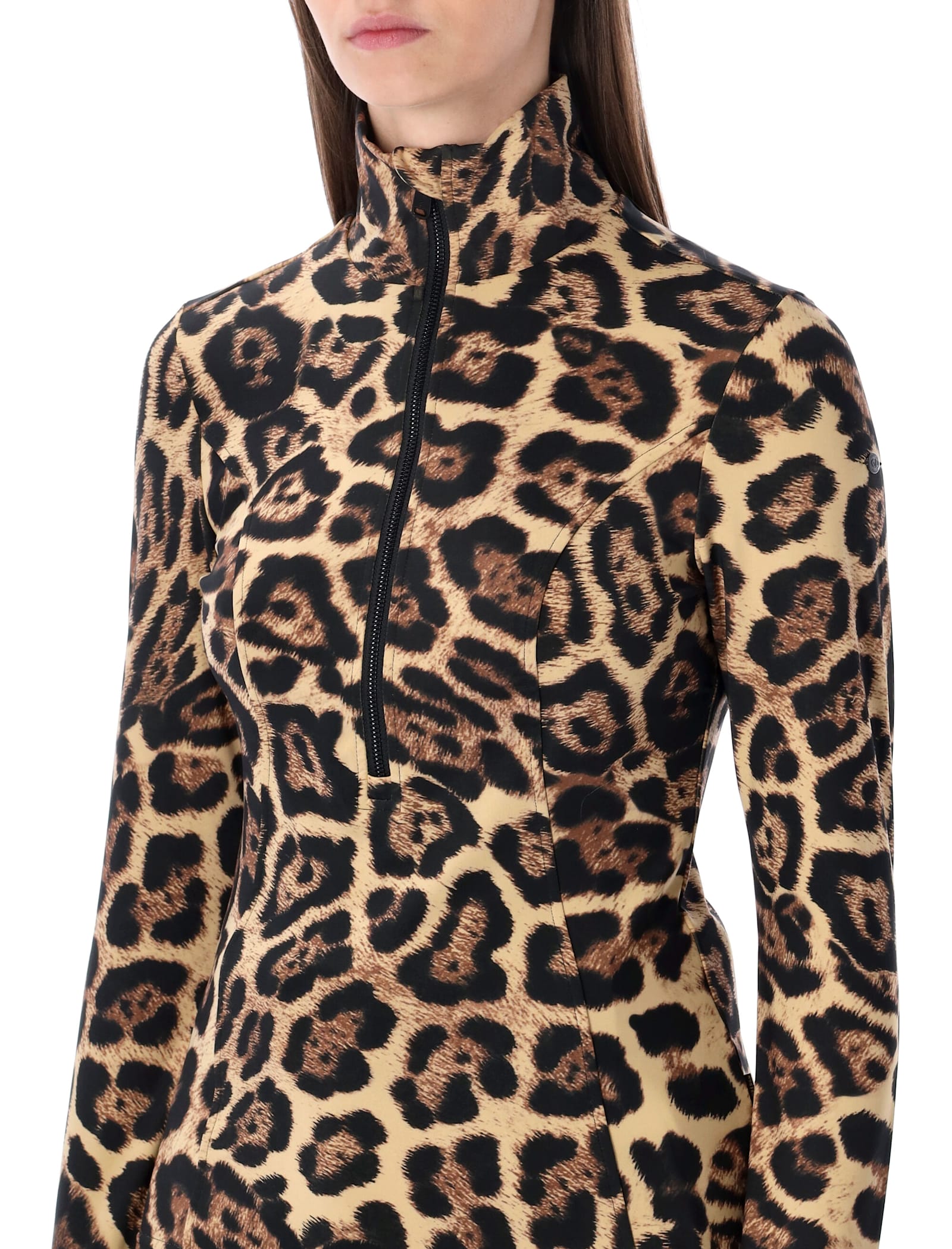 Goldbergh Womens Leona Jaguar-print Stretch-jersey Ski Top 7250 Jaguar Xl In Multi