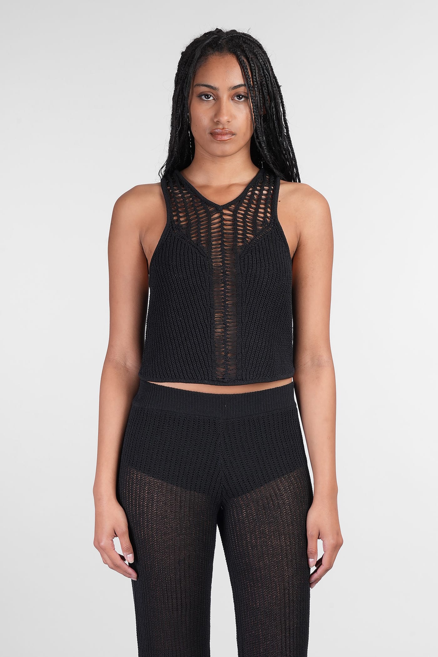 Poppy Topwear In Black Cotton