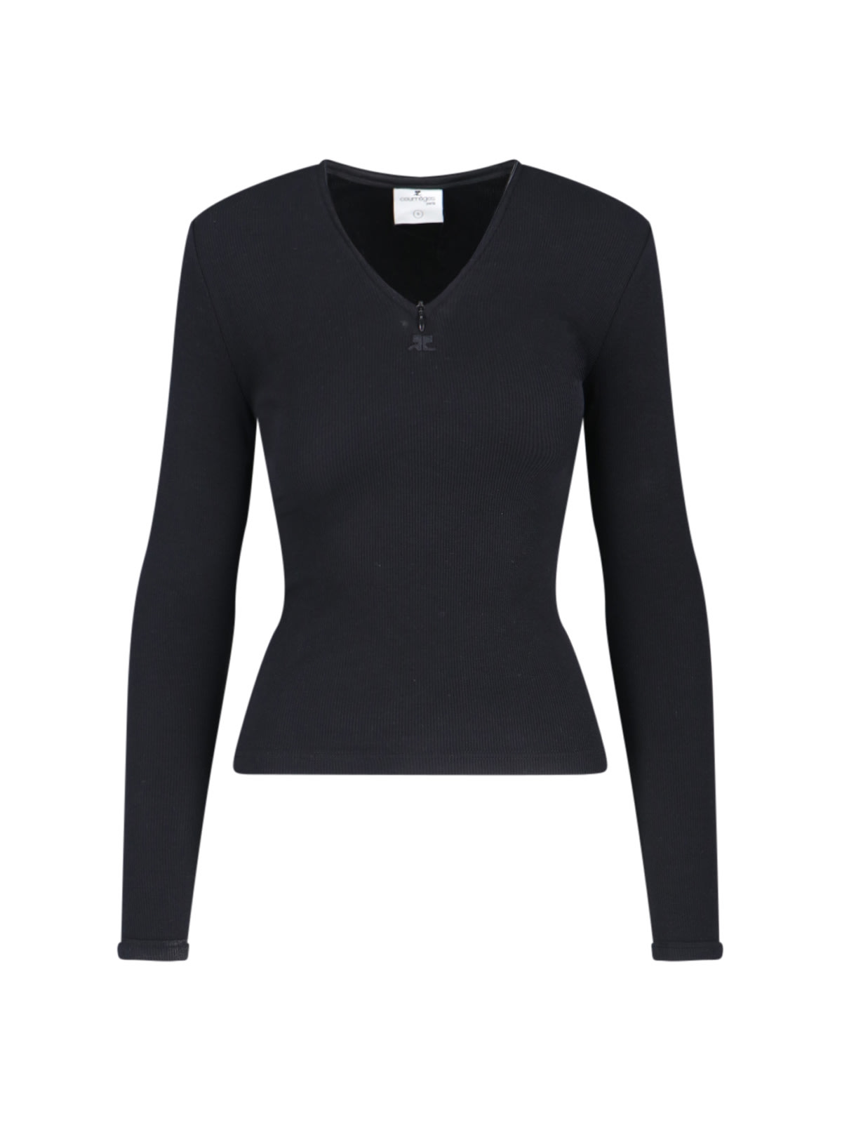 Shop Courrèges Logo Sweater In Black