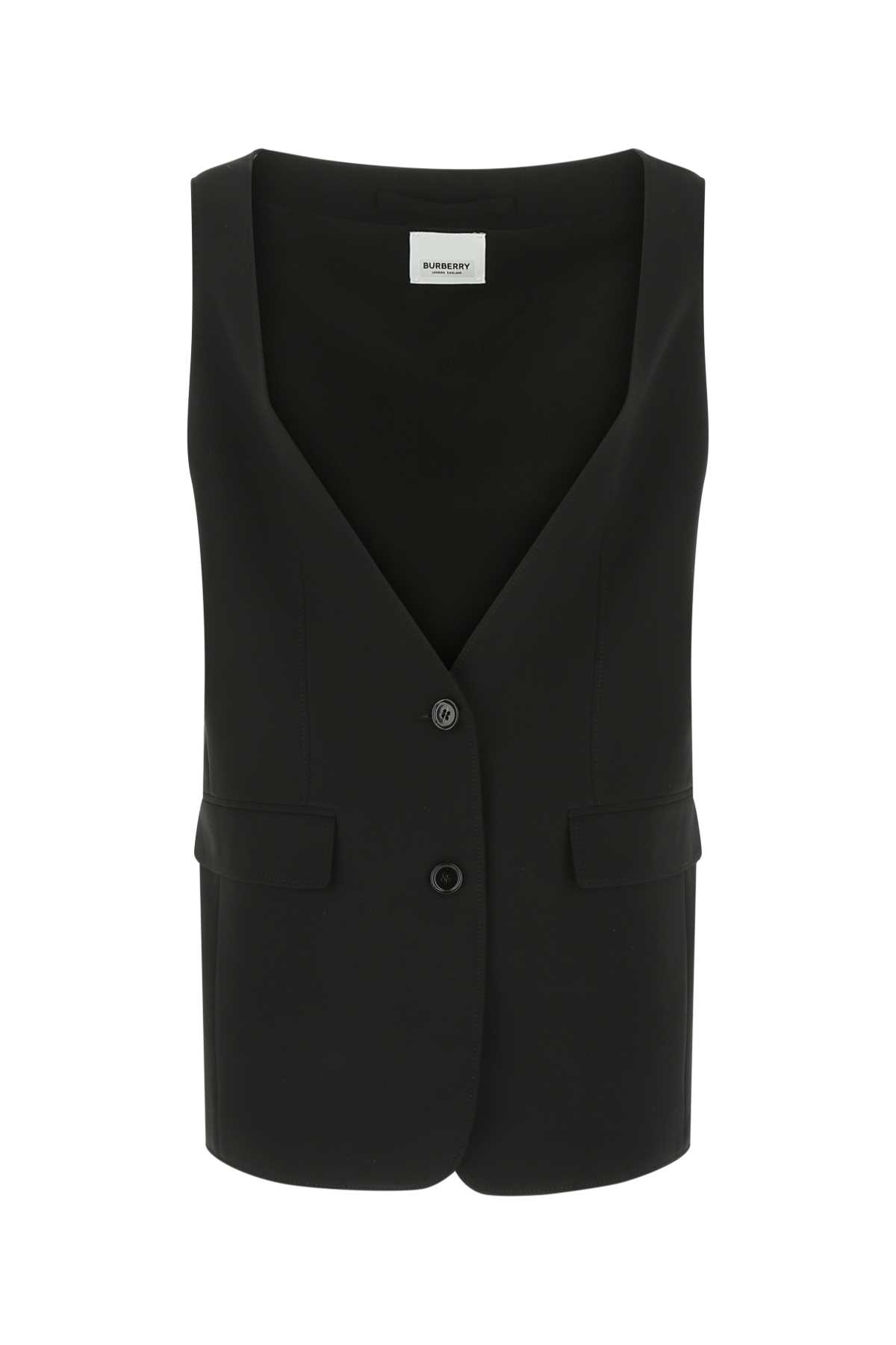 Burberry Black Silk Oversize Vest
