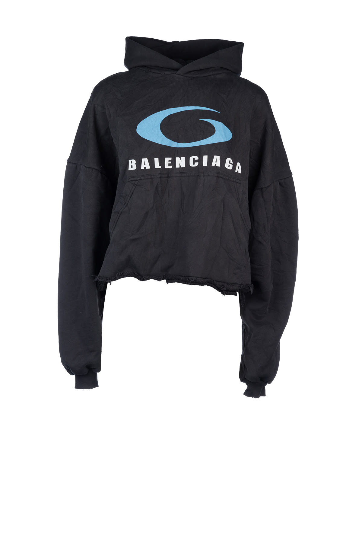 Shop Balenciaga Felpe In Washed Black Blue