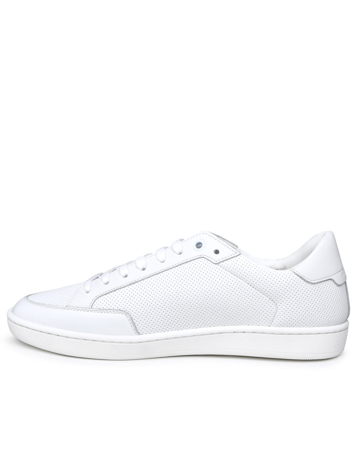 Shop Saint Laurent Court Sneakers In White Leather In Bl O/blo/bl O/bl O/b