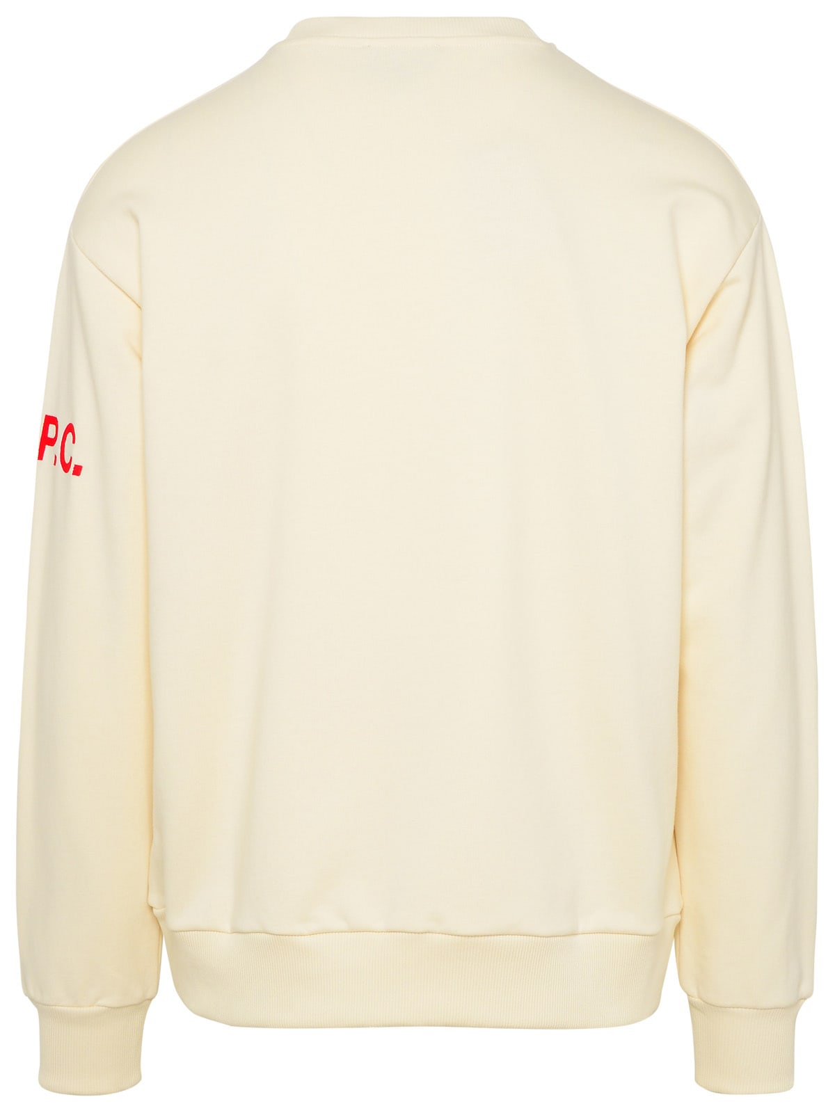 Shop Apc Adam Ivory Cotton Sweatshirt In Beige