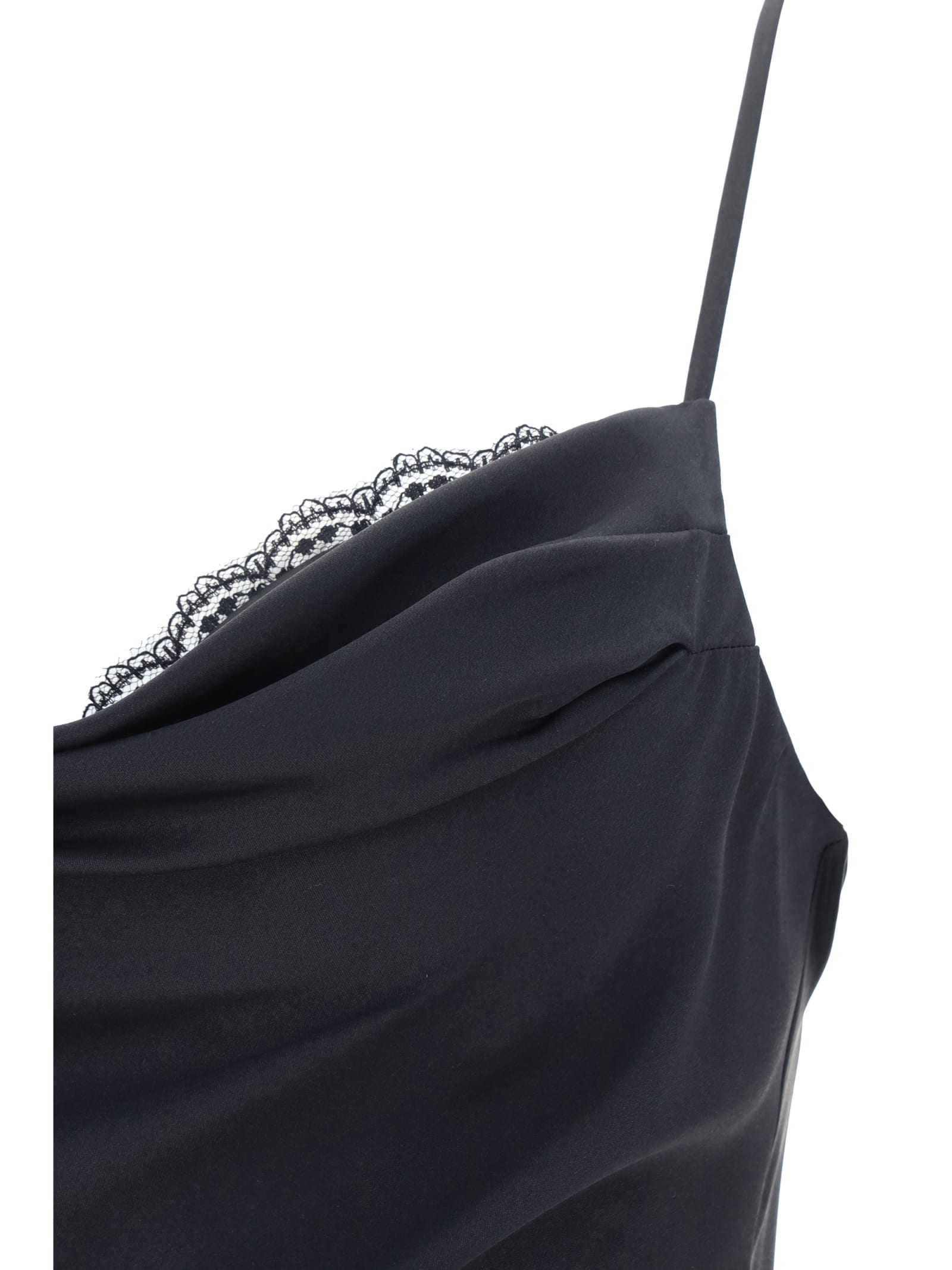 Alexander Mcqueen Padded-trim Ribbed Dress In Black